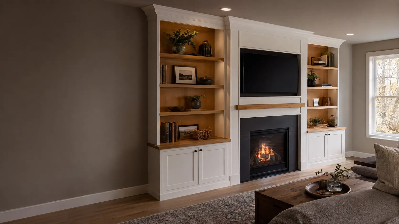 Concept rendering of custom built-ins and architectural millwork offered by Cedergren Renovations