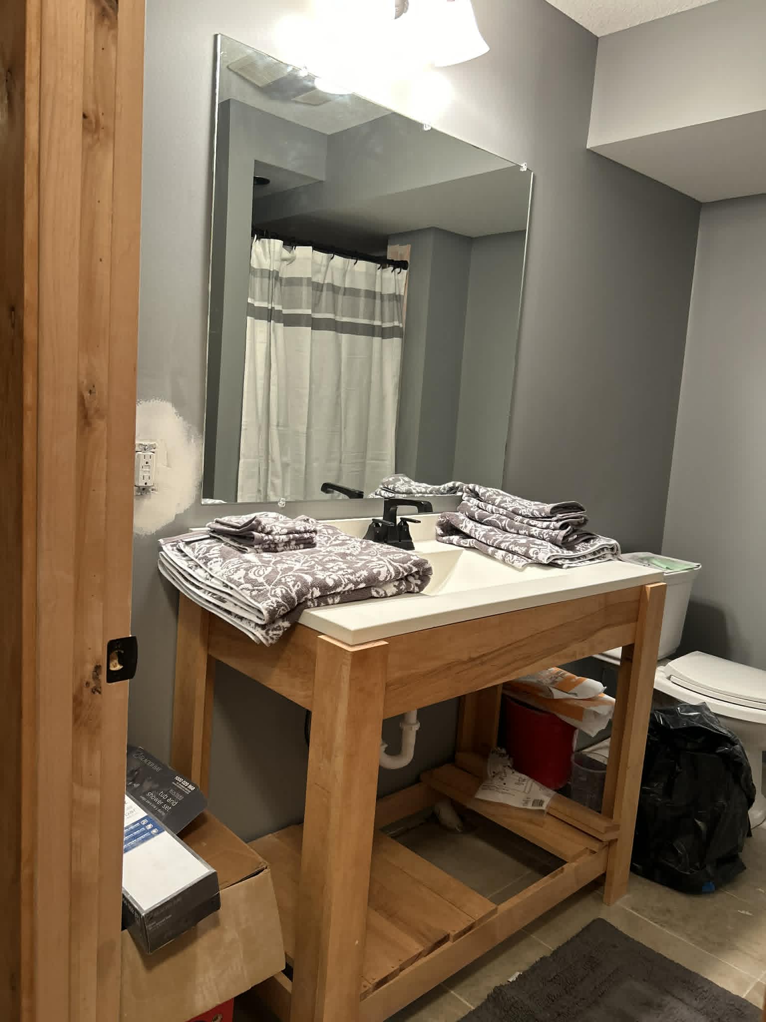 Custom bathroom vanity remodel
